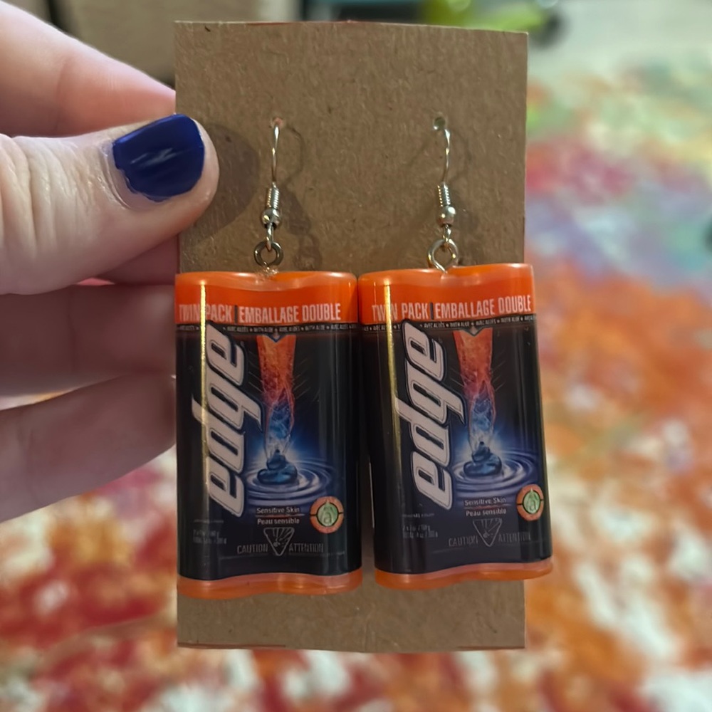Edge shaving cream miniature earrings